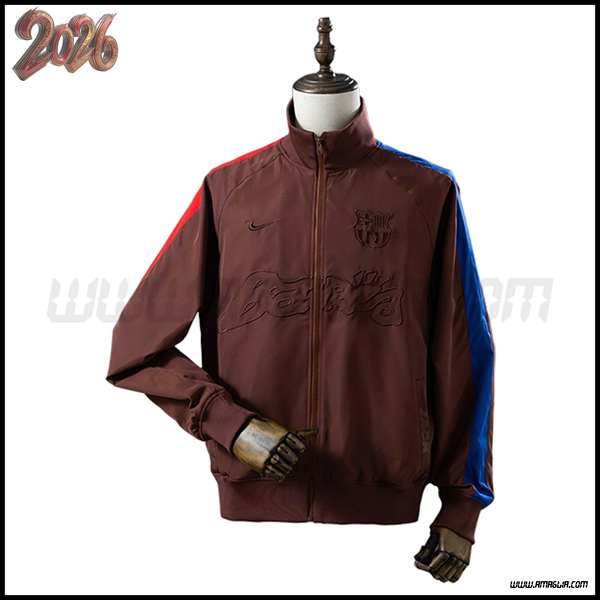 Giacca A Vento FC Barcellona Marrone/Blu/Rosso 2025 2026