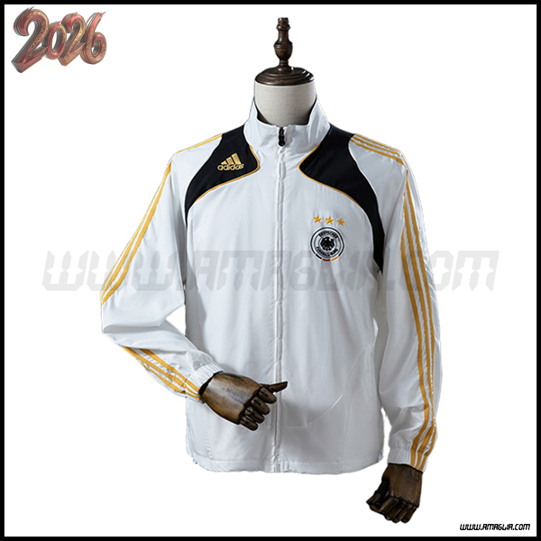 Giacca A Vento Germania Bianco/Nero/Giallo 2025 2026