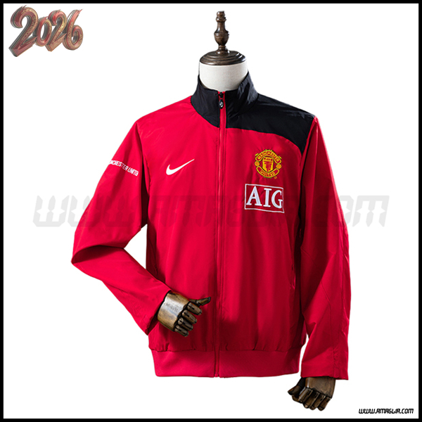 Giacca A Vento Manchester United Rosso/Nero 2025 2026