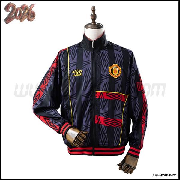 Giacca A Vento Manchester United viola/Nero/Rosso 2025 2026