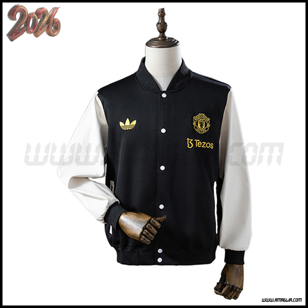 Giacca A Vento Manchester United Nero/Bianco 2025 2026