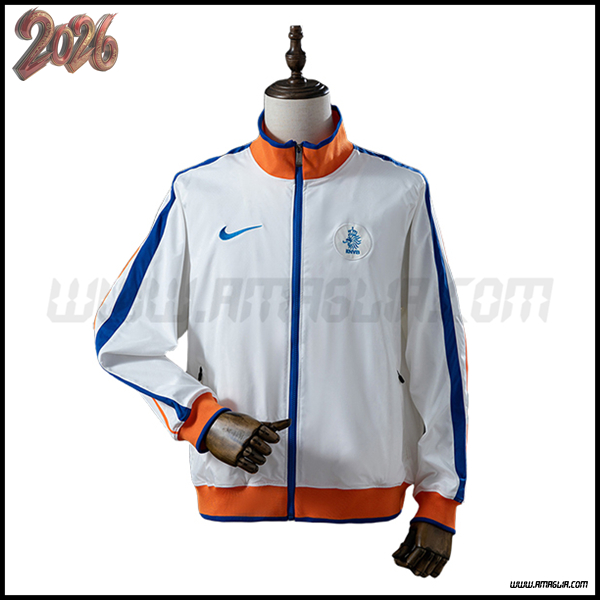 Giacca A Vento Paesi Bassi Bianco/Blu/Arancia 2025 2026