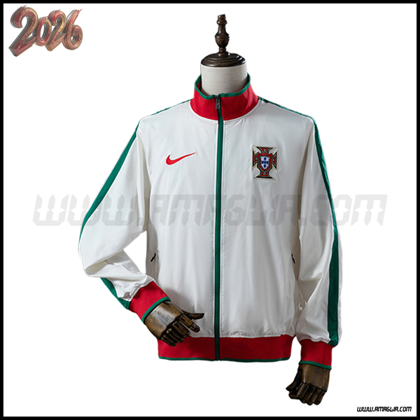 Giacca A Vento Portogallo Bianco/Rosso/Verde 2025 2026