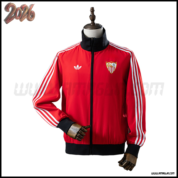 Giacca A Vento Seville Rosso/Bianco/Nero 2025 2026