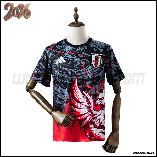 Maglia Squadra Giappone Edizione Speciale Nero/Rosso 2026/2027