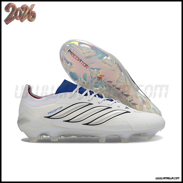 Adidas Scarpe Da Calcio 26 Predator Elite Tongue FG Bianco