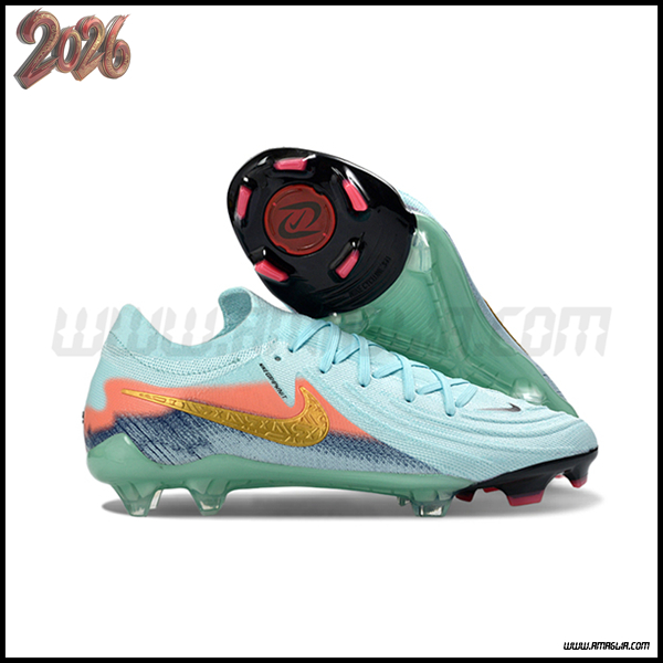 Nike Scarpe Da Calcio Phantom Luna Elite NU FG Verde/Blu/Rosa