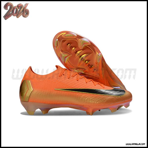Nike Scarpe Da Calcio AIR Zoom Mercurial Vapor 16 Elite XXV FG Arancia/Nero -03