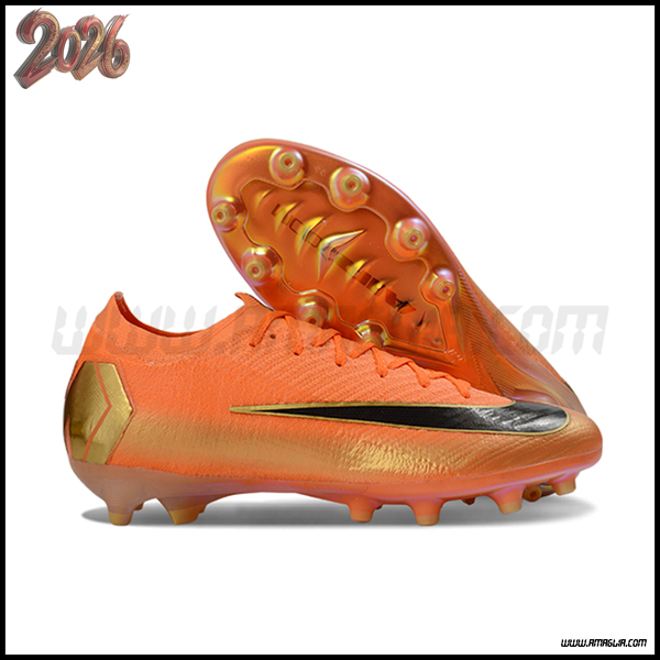 Nike Scarpe Da Calcio AIR Zoom Mercurial Vapor 16 Elite XXV AG Arancia/Nero -02
