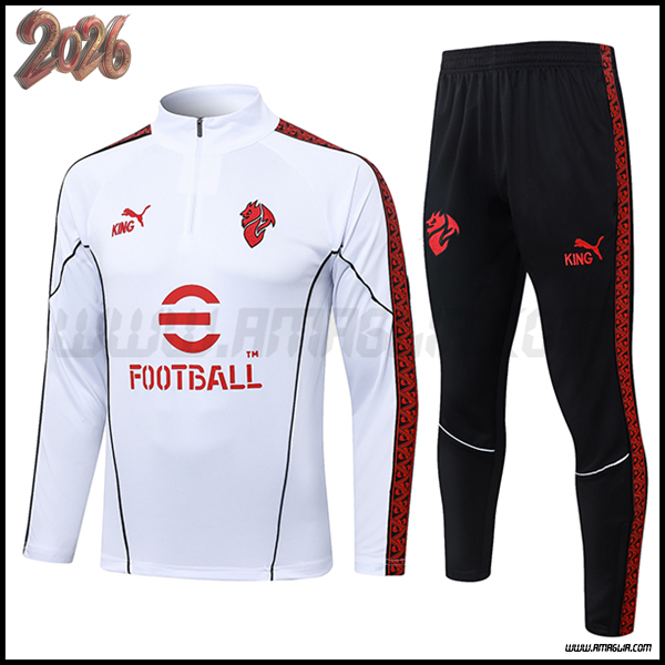 Tuta Allenamento AC Milan Bianco/Rosso/Nero 2025 2026 -02