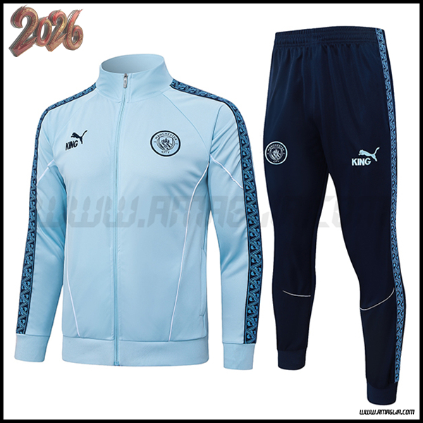 Tuta Giacca Allenamento Manchester City Azzurro 2025 2026