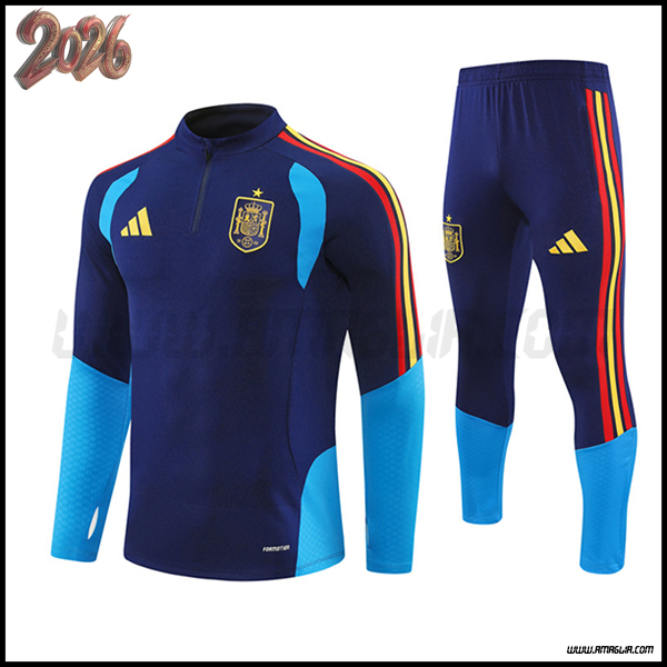 Tuta Allenamento Spagna Blu Reale 2025 2026