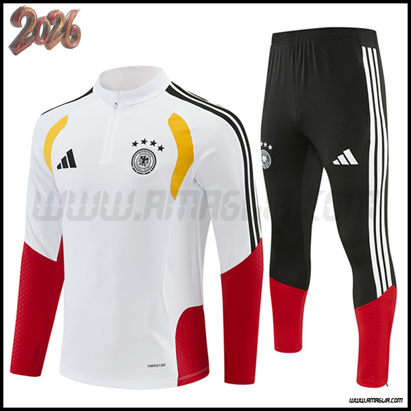 Tuta Allenamento Germania Bianco/Rosso 2025 2026