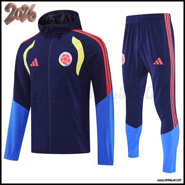 Giacca Con Cappuccio Tuta Giacca A Vento Colombia Blu Reale 2025 2026