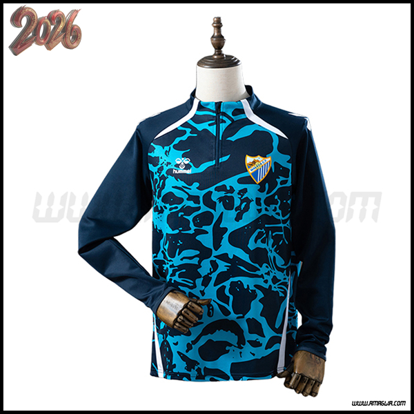 Felpa Allenamento Malaga CF Blu 2025 2026