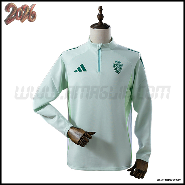 Felpa Allenamento Real Zaragoza Verde 2025 2026