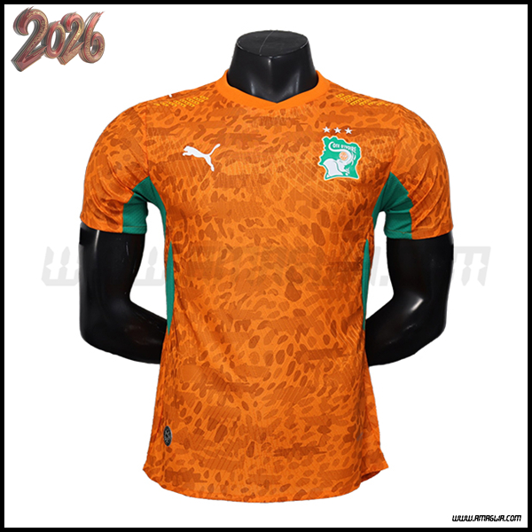 Prima Maglia Squadra Costa d'Avorio Coppa del Mondo 2026 Arancia