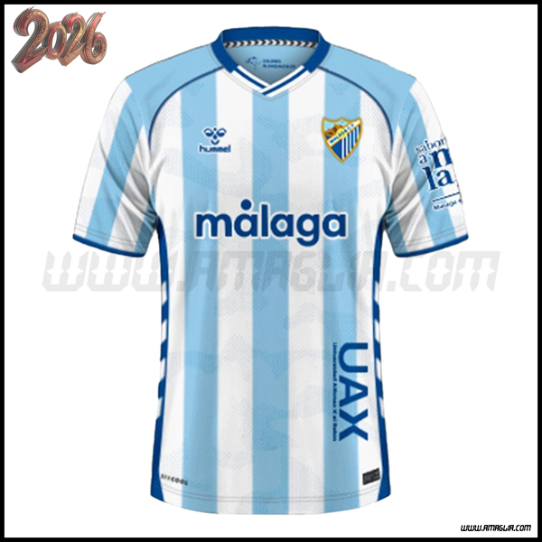 Nuovo Maglia da Malaga Prima Bianco/Blu 2025 2026