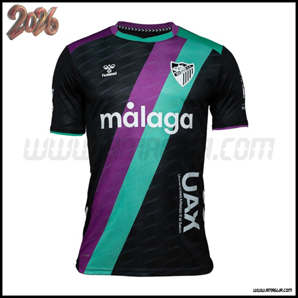 Nuovo Maglia da Malaga Seconda Nero 2025 2026