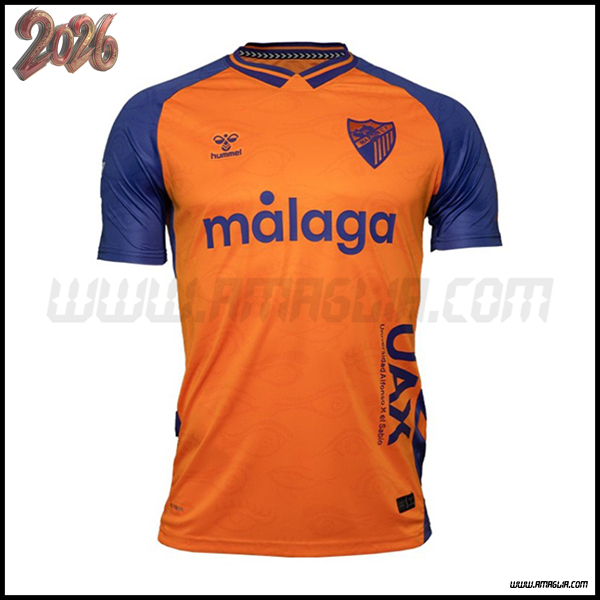 Nuovo Maglia da Malaga Terzo Arancia 2025 2026