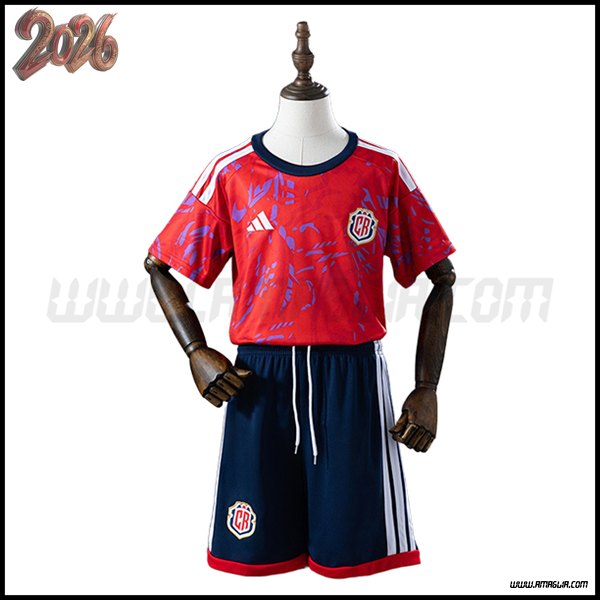 Prima Maglia Calcio Costa Rica Bambino 2026/2027 Rosso