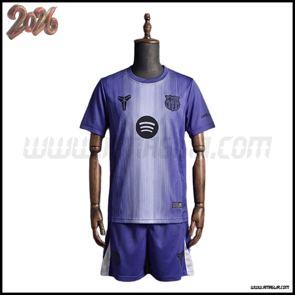 Maglia Calcio Portiere FC Barcellona Bambino Viola 2025 2026