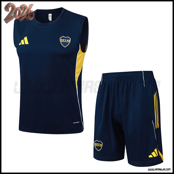 Kit Canotta Allenamento Boca Juniors Blu/Giallo 2025/2026