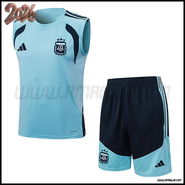 Kit Canotta Allenamento Argentina Blu 2025/2026