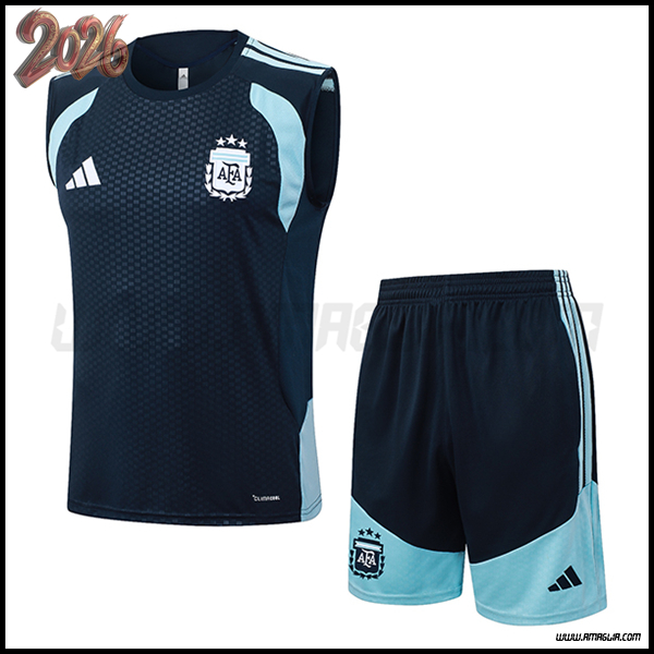 Kit Canotta Allenamento Argentina Blu Reale 2025/2026