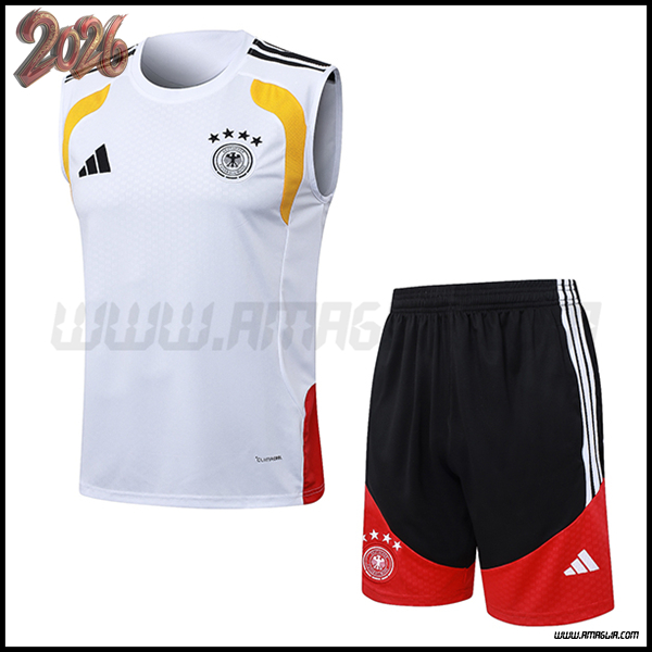 Kit Canotta Allenamento Germania Bianco/Rosso/Giallo 2025/2026
