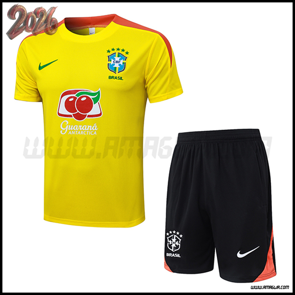 Kit Maglia Allenamento Al-Ittihad Giallo/Arancia 2025/2026