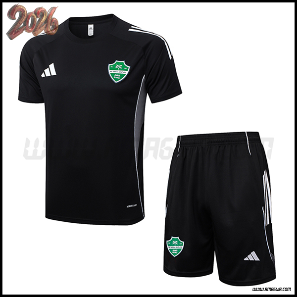Kit Maglia Allenamento Al-Ahli Nero/Grigio 2025/2026