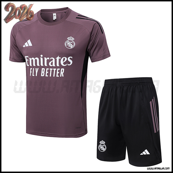 Kit Maglia Allenamento Real Madrid viola/Nero 2025/2026