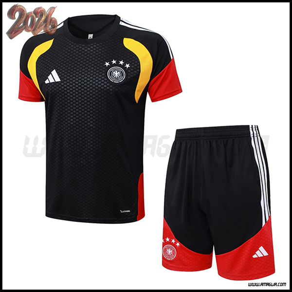 Kit Maglia Allenamento Germania Nero/Rosso 2025/2026