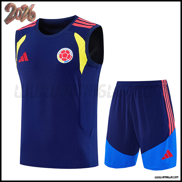 Kit Canotta Allenamento Colombia Blu Reale 2025/2026