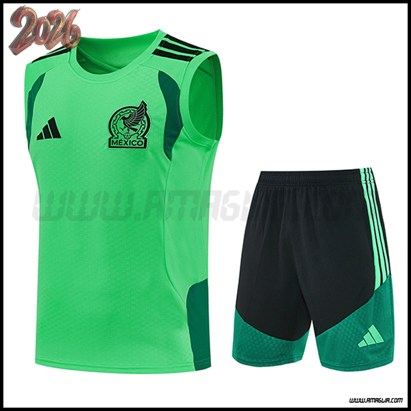 Kit Canotta Allenamento Messico Verde 2025/2026