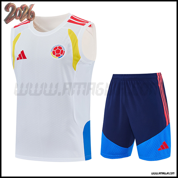 Kit Canotta Allenamento Colombia Bianco 2025/2026