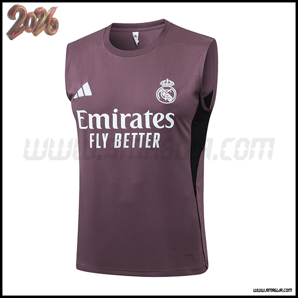 Canotta Allenamento Real Madrid viola/Nero 2025/2026