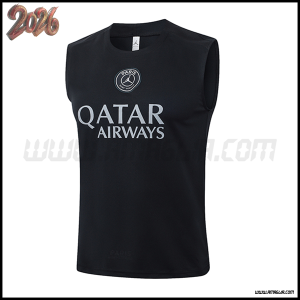 Canotta Allenamento PSG Grigio Scuro 2025/2026