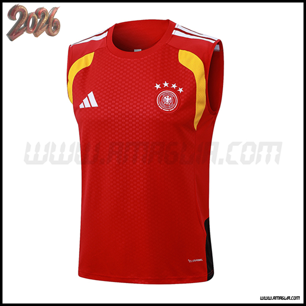 Canotta Allenamento Germania Rosso/Giallo 2025/2026