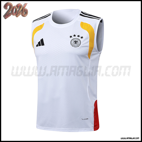 Canotta Allenamento Germania Bianco/Rosso/Giallo 2025/2026