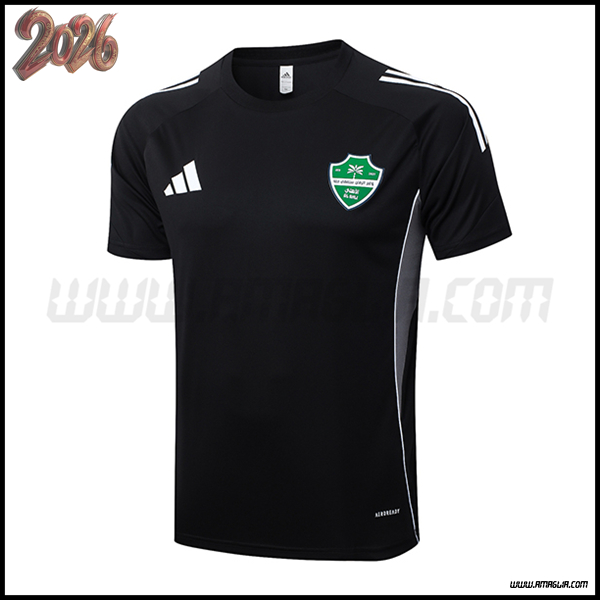 Training T-Shirt Al-Ahli Nero/Grigio 2025/2026
