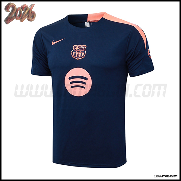 Training T-Shirt FC Barcellona Blu/Rosa 2025/2026