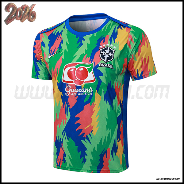 Training T-Shirt Brasile Verde/Blu 2025/2026