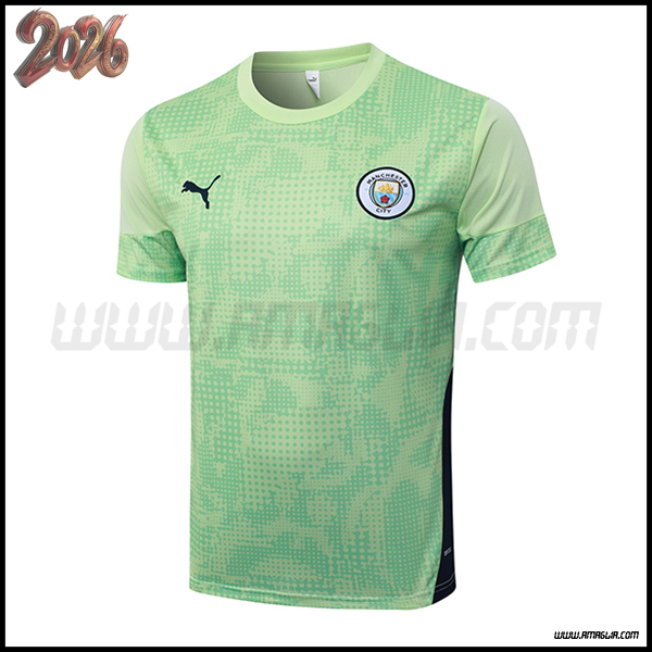 Training T-Shirt Manchester City Verde/Blu 2025/2026