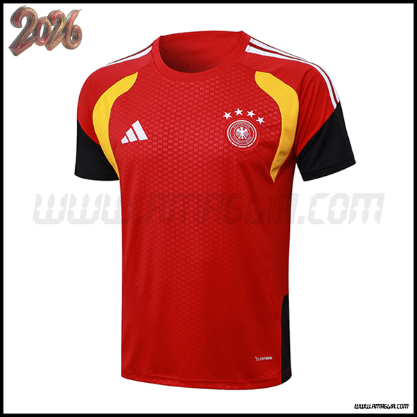 Training T-Shirt Germania Rosso/Giallo 2025/2026