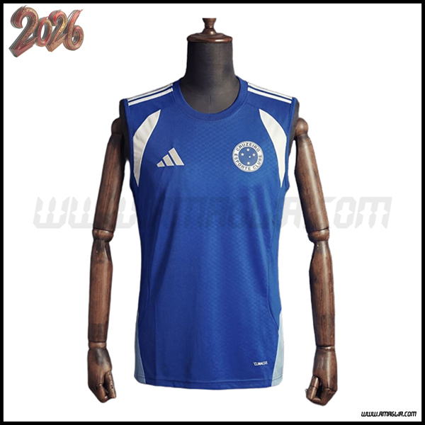 Canotta Allenamento Cruzeiro Blu/Bianco 2025/2026