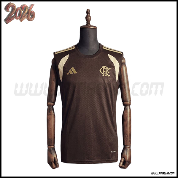 Canotta Allenamento Flamengo Marrone/Beige 2025/2026