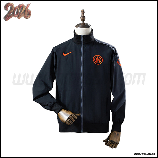 Giacca A Vento Inter Milan Nero/Grigio 2025/2026