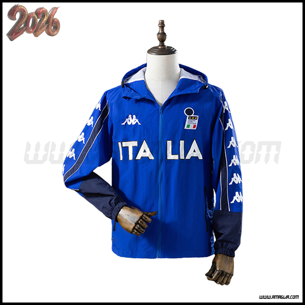 Giacca A Vento Italia Blu/Bianco 2025/2026
